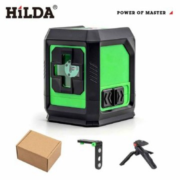 [ HILDA ] 綠光雷射水平儀｜高精準快速校正 一鍵開線更省時  四顆強磁    可直接吸附在金屬表面 LS-298
