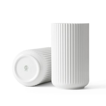 北歐櫥窗 Lyngby Porcelæn 靈比 手工瓷花瓶（H 25cm、白）