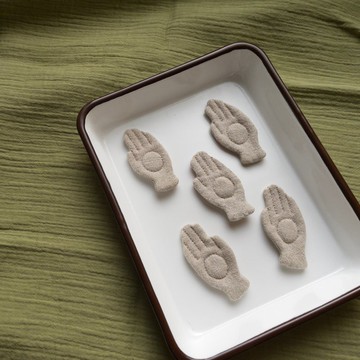 迷你手掌磁鐵 / 吸針器 - 粗棉麻