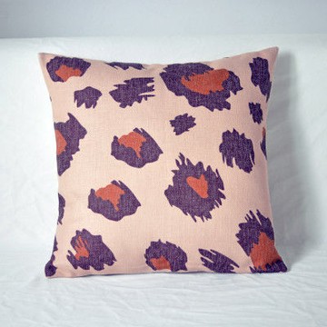 【協貿】復古簡約現代亞麻豹紋印花方形抱枕含芯