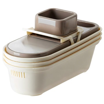 SUNORO 304不銹鋼切菜神器 多功能刨絲擦絲器  1個  棕色