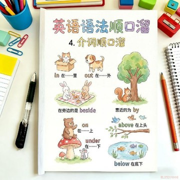 桃園出貨🍂2026英語小學英語語法順口溜彩印漫畫版練習本圖解知識點總結