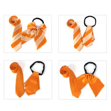 jk條紋女士職業工裝橘色橙黃領帶