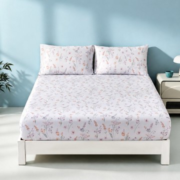 J-bedtime 床寢時光 涼感床包 + 枕套 2個 SN0558L  清新花語  Queen Size(186 x 180cm)