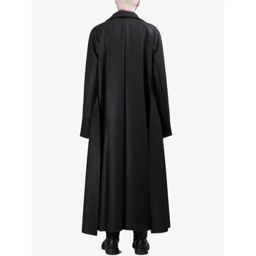 GAOSTUDIOS毛呢大衣長款廓形插肩解構后背褶裥寬松YOHJI大衣新品