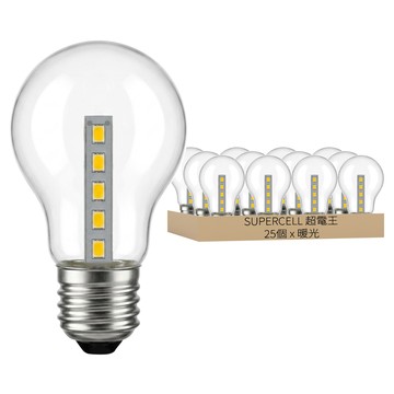 SUPERCELL 超電王 LED國民燈泡 E17-1701Z 7 x 3.49cm  暖光  25個