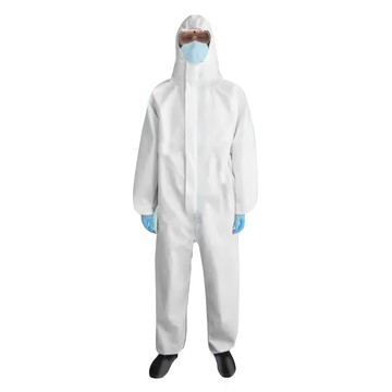 啟華工業 專業連身防護衣三件組  XL  1組  白色