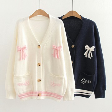 ＊ORead＊日系蝴蝶結毛衣外套(2色F碼)