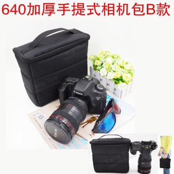 640B款加厚壓線手提相機包加厚防震單反微單鏡頭包內膽包