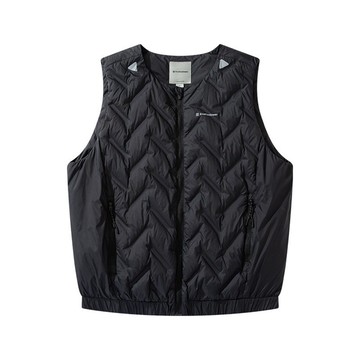 隱蔽者立體壓花運動輕薄羽絨馬甲冬季圓領保暖羽絨背心