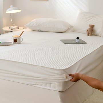 新款全棉床笠單件純棉夾棉床罩席夢思保護套床墊防塵套罩全包床單