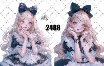 original sticker no.2488 人物貼紙 原創貼紙 原創人物貼紙 裝飾貼紙 cotton melody