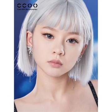 CC&OO輕奢高級感流蘇耳線女長款冷淡風可拆卸兩用耳環獨特耳飾品