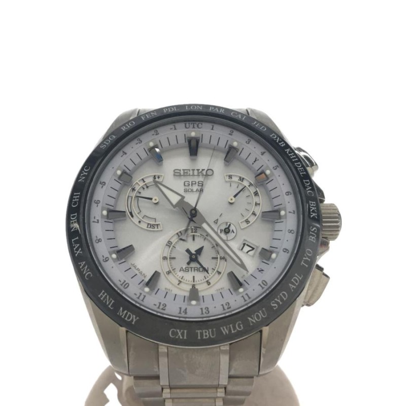 SEIKO◇ソーラー腕時計/アナログ/チタン/WHT/SLV/8X53-0AB0-2 | LINEブランドカタログ