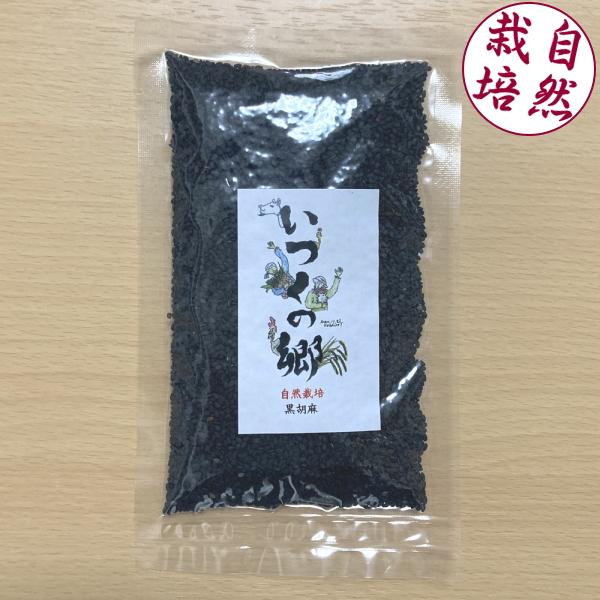 自然栽培 黒胡麻（洗いごま） 100g　無農薬 無肥料 黒ゴマ 黒ごま