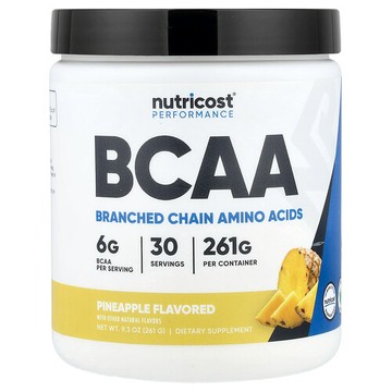 Nutricost, 表現，支鏈胺基酸，菠蘿味，8.8 磅（246 克）