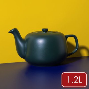 《La Cafetiere》石陶茶壺-墨綠1.2L-- 泡茶壺 沖泡壺 陶瓷茶具