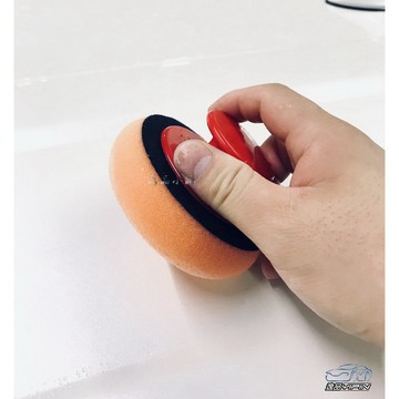 【逸品汽車百貨】車用 手工打蠟把手組 手柄打蠟海綿 上蠟海綿 上蠟綿 銅鑼燒海綿 打蠟手把 打蠟手柄 把手海綿 上蠟工具