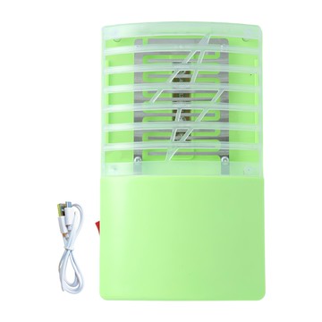 新錸家居 三用LED電擊式捕蚊燈標配組 附USB電源線 USB充電/電池 綠色  2016-1