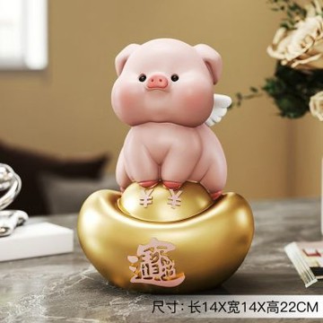 可愛生肖豬存錢罐 客廳桌面擺件 家居飾品 大容量儲錢罐 生日禮物