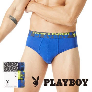 【PLAYBOY】(3件組)雙重柔感彈力高透氣三角褲-B款