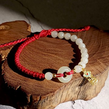 平安是福｜蠶絲蠟繩幸運手鍊．AchiCat