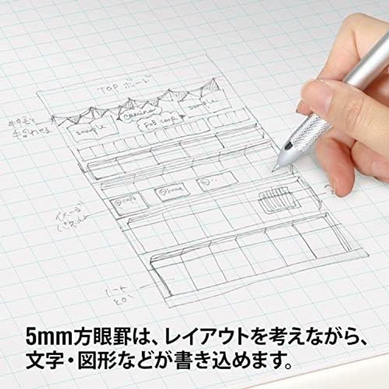 オキナ 方眼紙 プロジェクトペーパー A4 5mm方眼 50枚 5冊 PHA45P