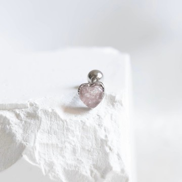 草莓晶925純銀融心melting heart轉珠耳環