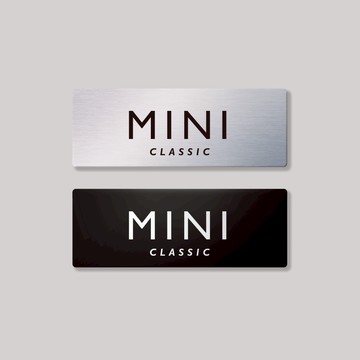 MINI/CLASIC/鋁牌飾貼 SunBrother孫氏兄弟 金屬質感 防水 鋁牌 車貼