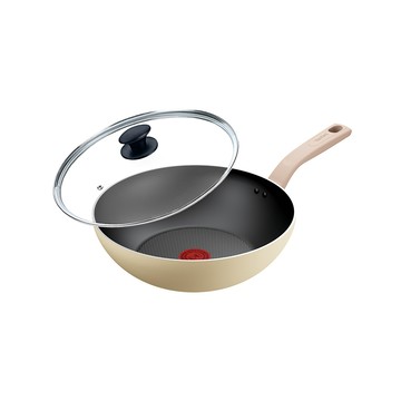 Tefal Daisy系列28CM不沾小炒鍋(適用電磁爐)+玻璃蓋