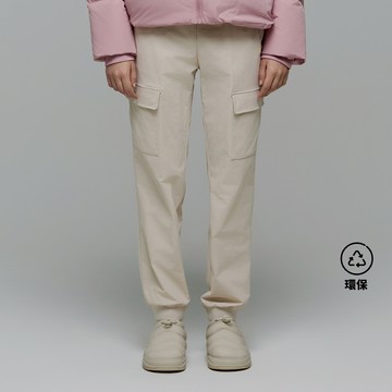 女裝 ARCHELON 平織窄款縮口長褲 - 淺米色