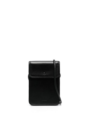 SANDRO - Dealer embossed-logo messenger bag - men - Polyester/Calf Leather - One Size - Black