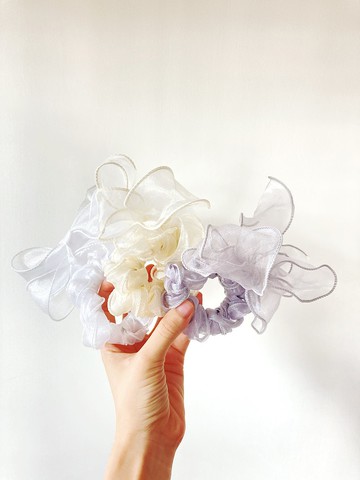 【福袋】三件裝  蝴蝶結 針織 大腸圈【亮光絲】