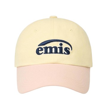 韓國 emis DUO LOGO TWO TONE BALL CAP 撞色雙色棒球帽 黃色YELLOW