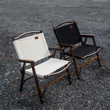 lantoban戶外加高櫸木折疊椅便攜露營實木休閑椅子kermit克米特椅