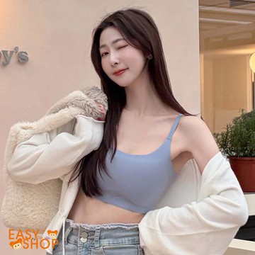 【EASY SHOP】紙片新肌顯瘦顯小無鋼圈內衣-冰晶藍