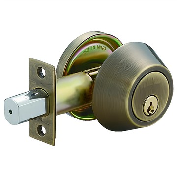 FAULTLESS 加安牌 外轉上鎖式輔助鎖 D281  鎖門長度60mm 適用門厚32-45mm  1組