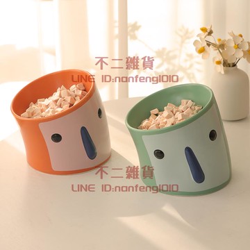 寵物碗貓食盆陶瓷碗高腳打翻狗碗寵物喝水糧碗貓咪用品【不二雜貨】