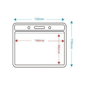 TA-6054平口橫式識別證套(100入/包)【領券滿額再折千12/31止】