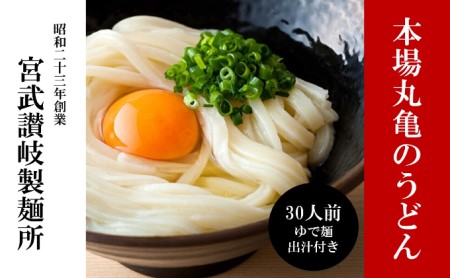 丸亀からお届け！元祖さぬきゆでうどん　30人前