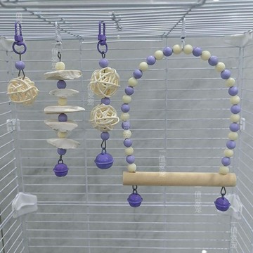 🌸🌸鸚鵡鞦韆小鳥虎皮牡丹玩耍玩具玄鳳鳥籠專用配件解悶用品墨魚骨