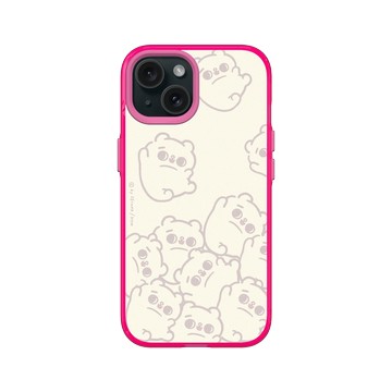 iPhone 15 Clear 粉漾桃 - 爽爽貓 Song Song Meow by SECOND - 咚咚