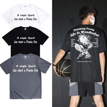 美式投籃服 夏季運動上衣 速幹球衣 網眼排汗短袖T恤 寬鬆休閒上衣 籃球短袖T恤 大碼短袖 跑步健身短袖 投籃服