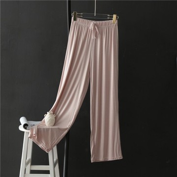 胖胖美依 長褲 睡褲 休閒褲  夏季莫代爾高腰純色百搭長褲大碼闊腿褲薄款寬鬆顯瘦休閒褲-6699.