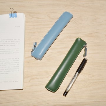 筆簾 迷你便攜簡約皮質筆袋女皮質鋼筆applepencil保護套綁帶小筆袋男『XY26880』