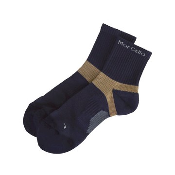 FootSpa足弓加強萊卡氣墊加大短襪 - 深丈金