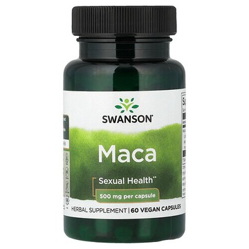 Swanson Vitamins, 瑪卡，500 毫克，60 粒全素膠囊