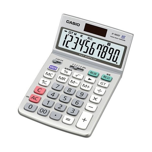 カシオ計算機 CASIO グリーン購入法適合電卓 ジャストタイプ10桁 JF-100GT-N