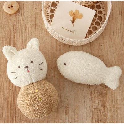 子猫のガラガラとお魚のニギニギ手作りキット 出産祝い ラトル ベビー ねこ がらがら