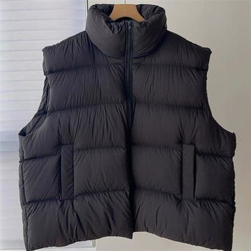 【米蘭精品】羽絨背心鴨絨夾克-90%含絨立領寬鬆外穿女外套3色74ia19